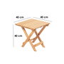 Hanah Home Mesa de Centro para Jardín My019 Marrón